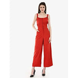 VM Red Front open solid jumpsuit